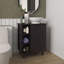 Meuble-lavabo avec 1 porte et 8 tablettes de rangement Wengue-974221986