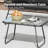 4-Piece Outdoor Rattan Patio Furniture Set With Cushions & Tempered Glass Table, All-Weather Wicker Conversation Set For Garden, Poolside, Porch-Black