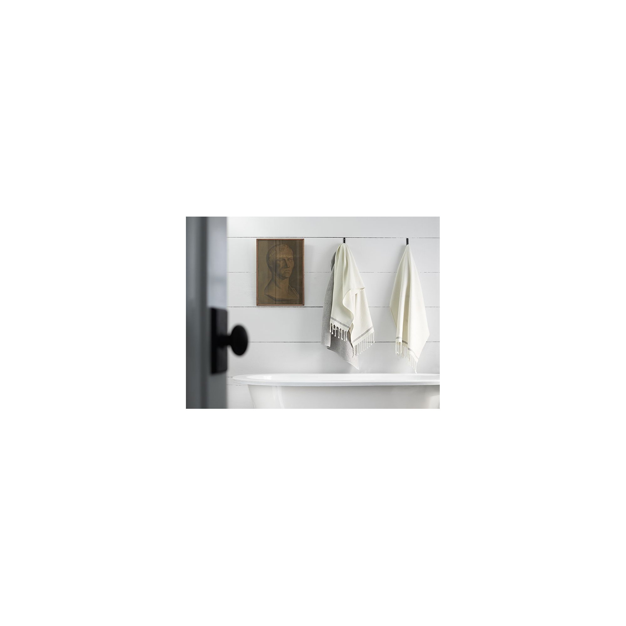 Mediterranean Organic Bath Towel, Bath Sheet, Lake /Sea Spray Stripe