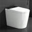 Siège de toilette compact à bidet - Ouverture et fermeture automatiques, chasse d'eau, chauffage, séchage à l'air chaud pour les petites salles de bain