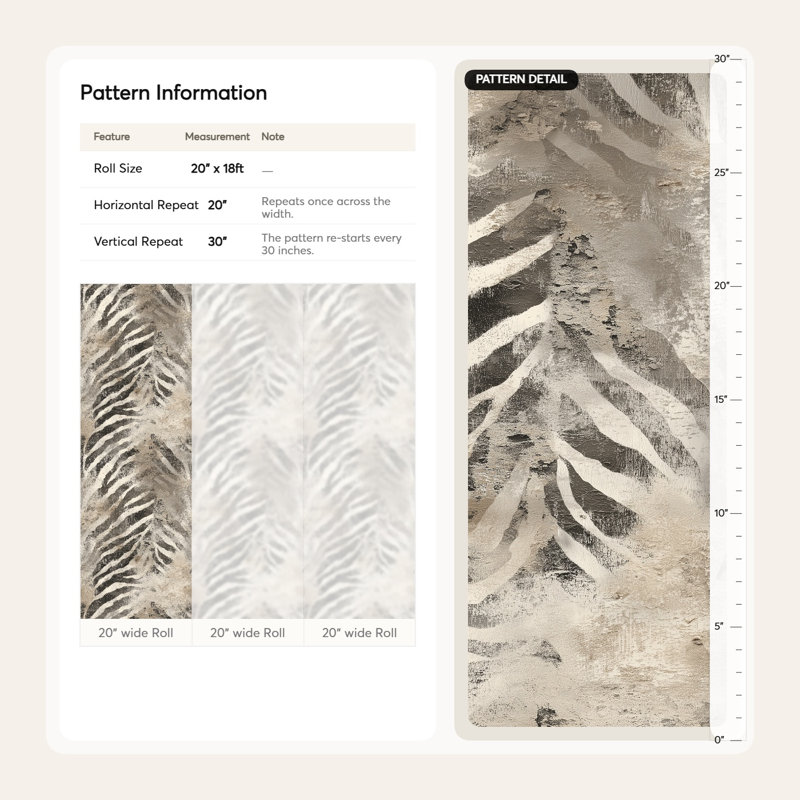Papier peint imprimé animal zébré beige