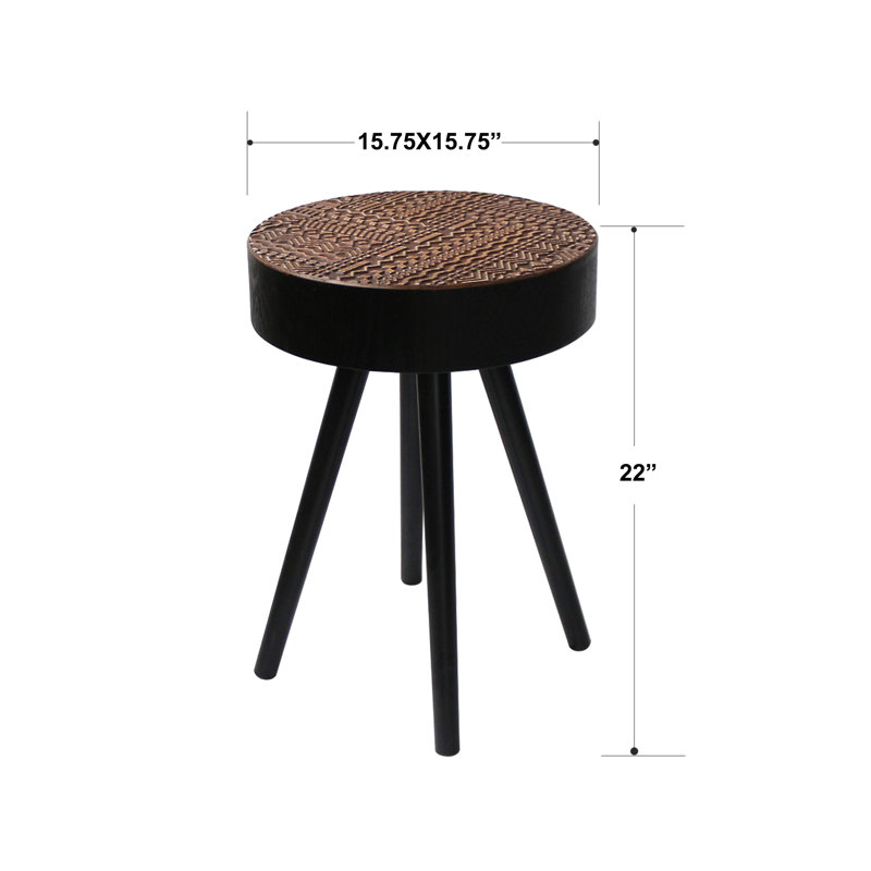 Table d'appoint 15,7 "Farmhouse, Brun