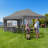  20'x10' Pop-Up Canopy Tent, Heavy Duty Oxford Fabric Commercial Gazebo with 4 Removable Sidewalls, Waterproof & UV-Resistant Instant Shelter, for Parties, Trade Shows, Backyard(gray)-109236289-111044838