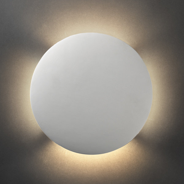 Maarten Ceramic Flush Mounted Sconce, Bisque