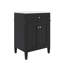 Meuble-lavabo moderne 24 po avec lavabo 2 portes à fermeture douce et tiroir-121085738