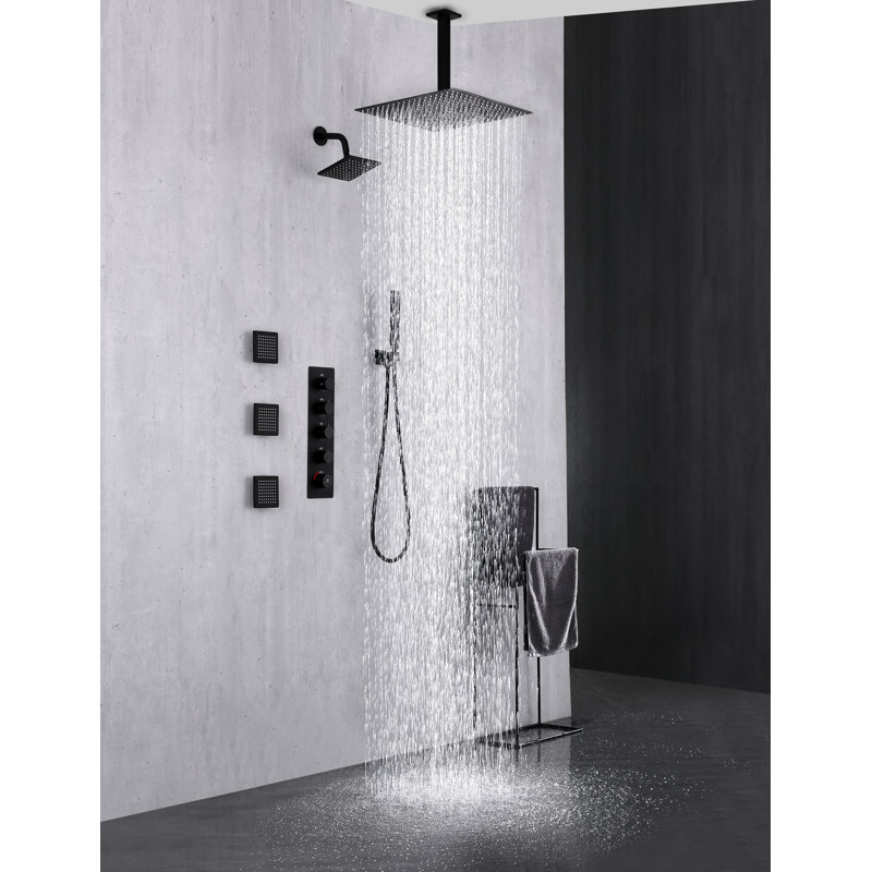 All-In-One Kit with Rough in-Valve, Matte Black