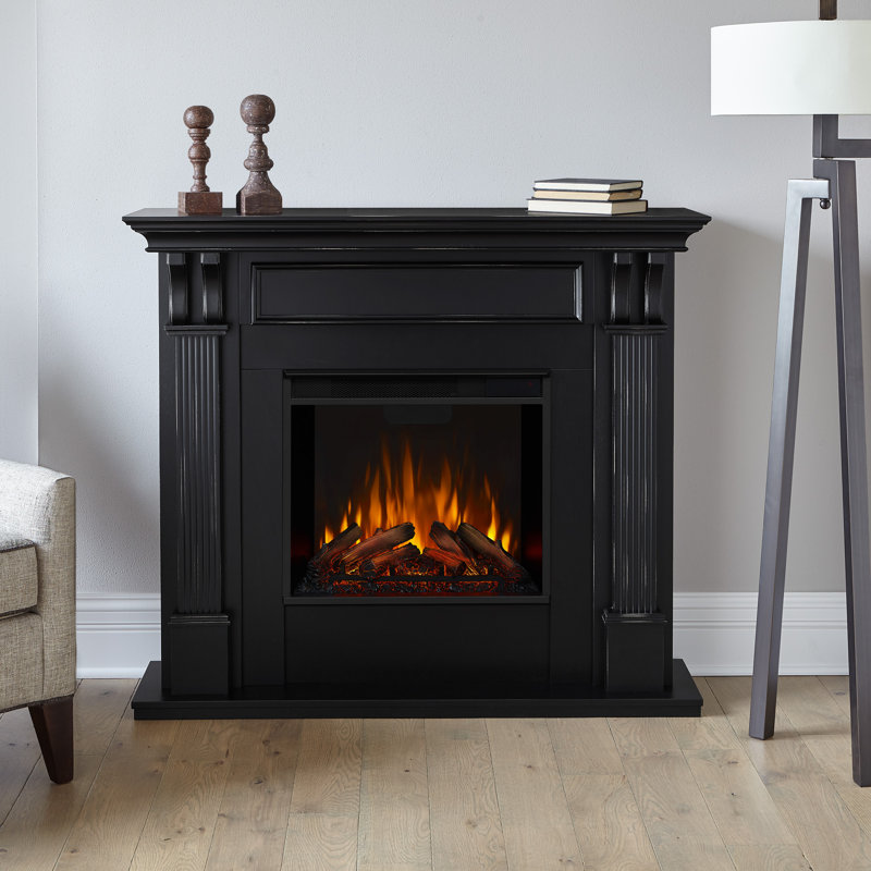 Ashley 48" Electric Fireplace by Real Flame, Black Wash