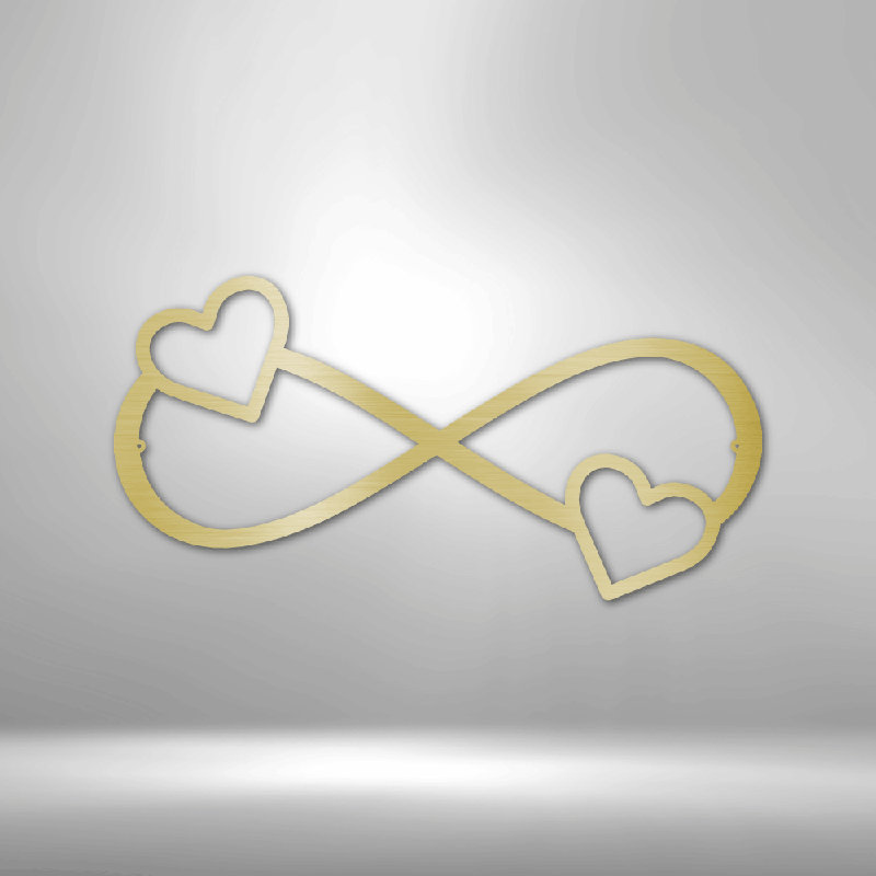 Plaques en acier à double cœur Infinity, Or, H 17 po x l 17,5 po x P 0,5 po