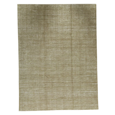 Hand Knotted Area Rug in Gold