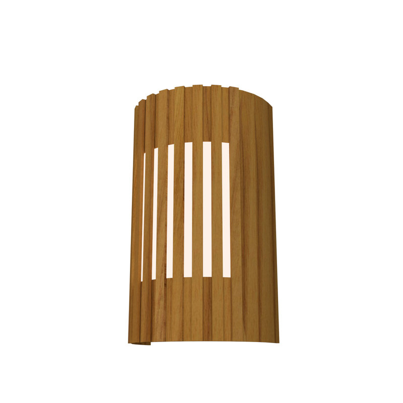 Ripada Manufactured Wood Flush Mounted Sconce, Teak