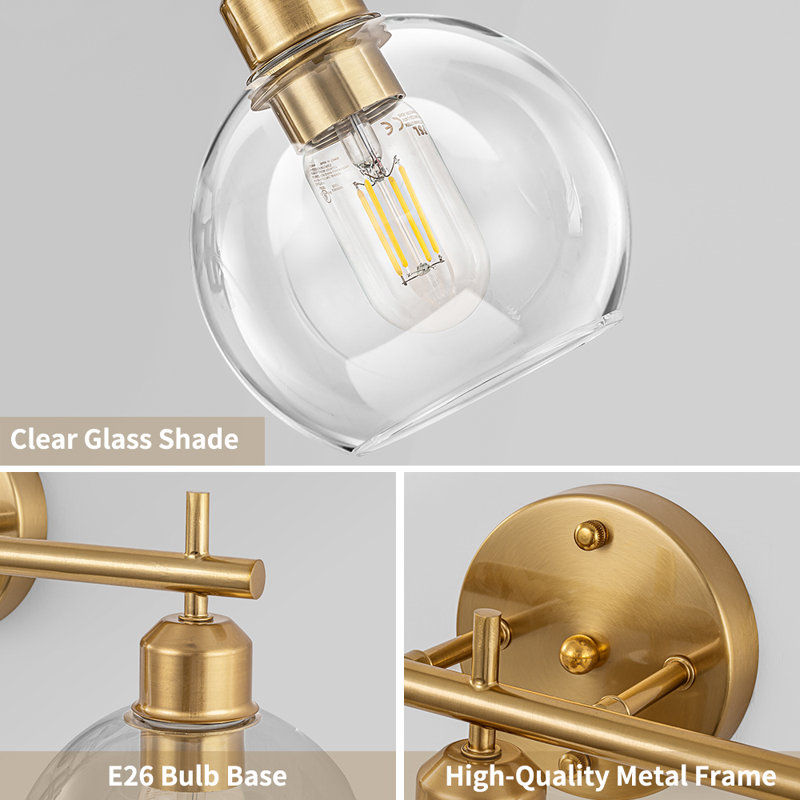 Glausen 3 - Light Dimmable Vanity Light, Gold