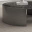 Table basse moderne en acier inoxydable et verre-432877486
