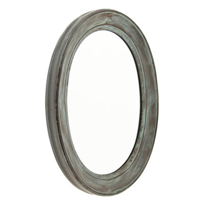 Rund Flat Metal Wall Mirror