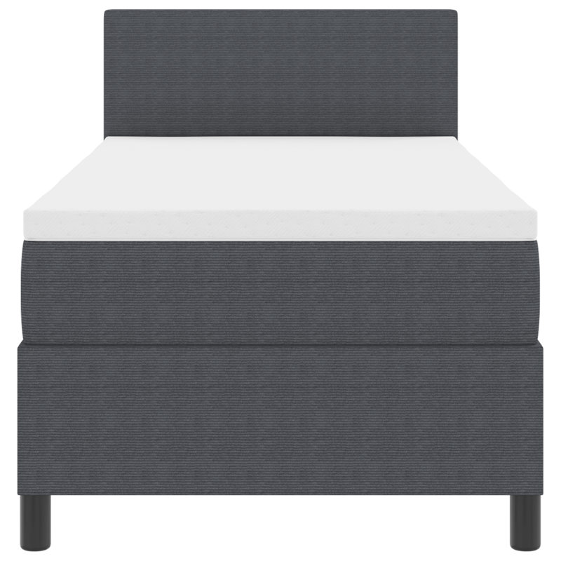 Upholstered Bed with Mattress, Dark Grey