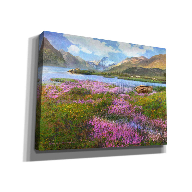 «Heather Écosse» par Chris Vest, art mural sur toile, H 12 po x l 16 po x P 0,75 po