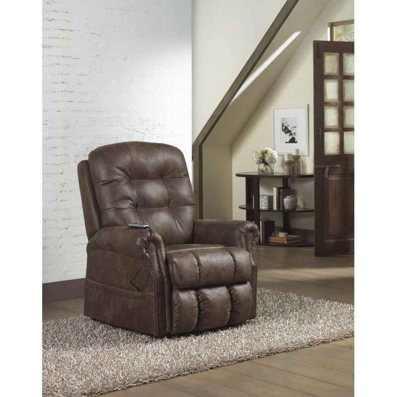 Fauteuil inclinable Burech, Similicuir sable