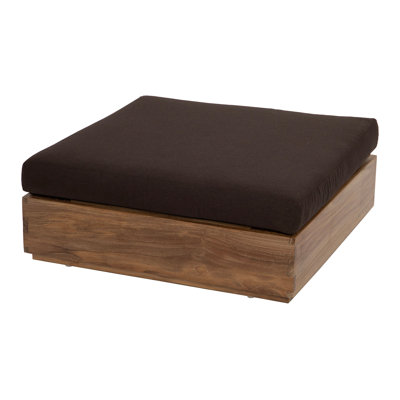 Pacific Outdoor Teak Standard Ottoman with Sunbrella Cushion
