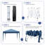 3M X 3M Outdoor Folding Metal Canopy Blue-1892040048-1892040049