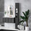 Bathroom Storage Cabinet w/ Shelves, Toilet Paper Cabinet, Black-1758655271
