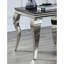 Table de bout Transitional Living Space avec cadre en verre trempé et pieds argentés-328885652