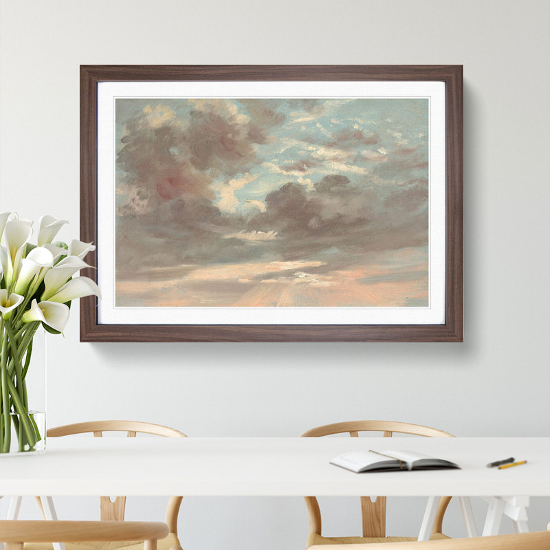 Stormy Sunset by John Constable - Framed Print, 36cm H x 48cm W x 2cm D, Walnut Framed