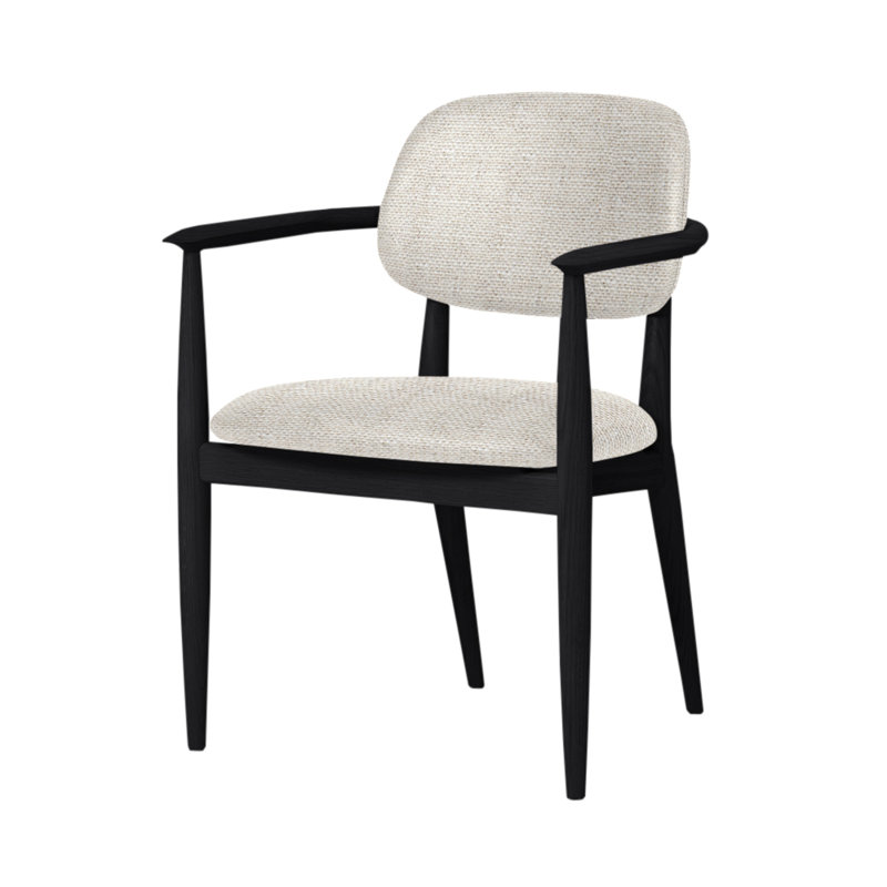 Chaise Slow de Space Copenhagen, Chêne onyx, L493 Avoine Sanfor 0003