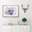 Vestrahorn Mountain In Iceland Watercolour - Single Picture Frame Print on MDF-56740266-56740263