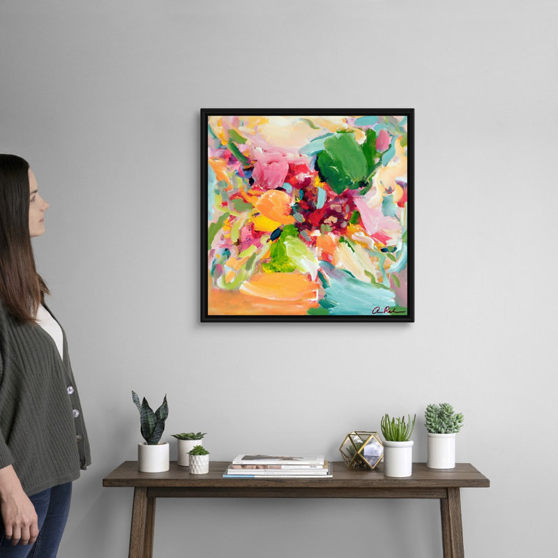 "French Macarons" par Amira Rahim, reproduction sur toile, H 26 po x l 26 po, Toile avec cadre photo, Noir