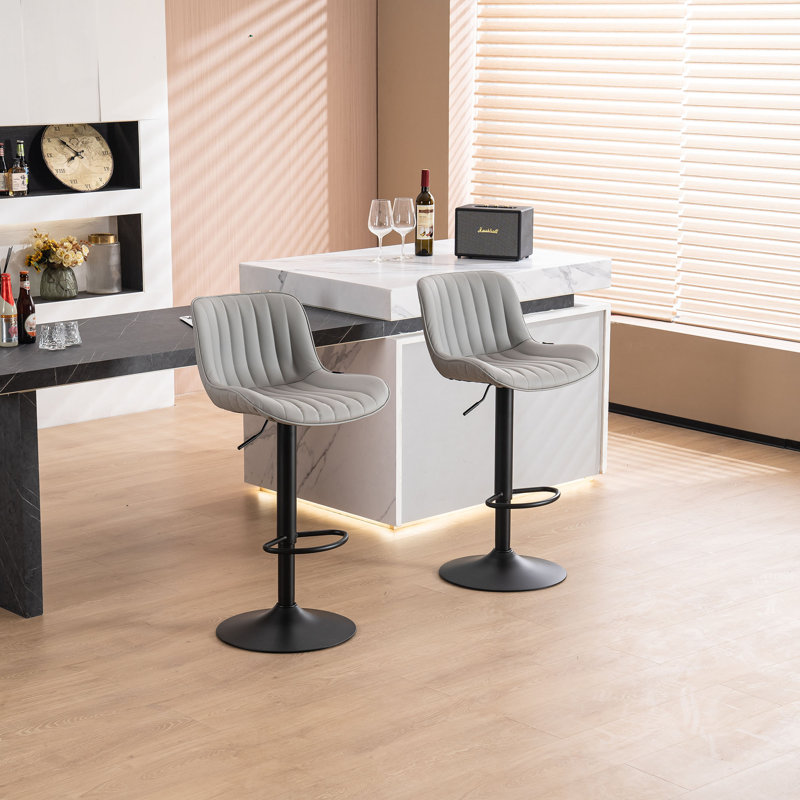 Tabourets de bar Brinitta, Gris