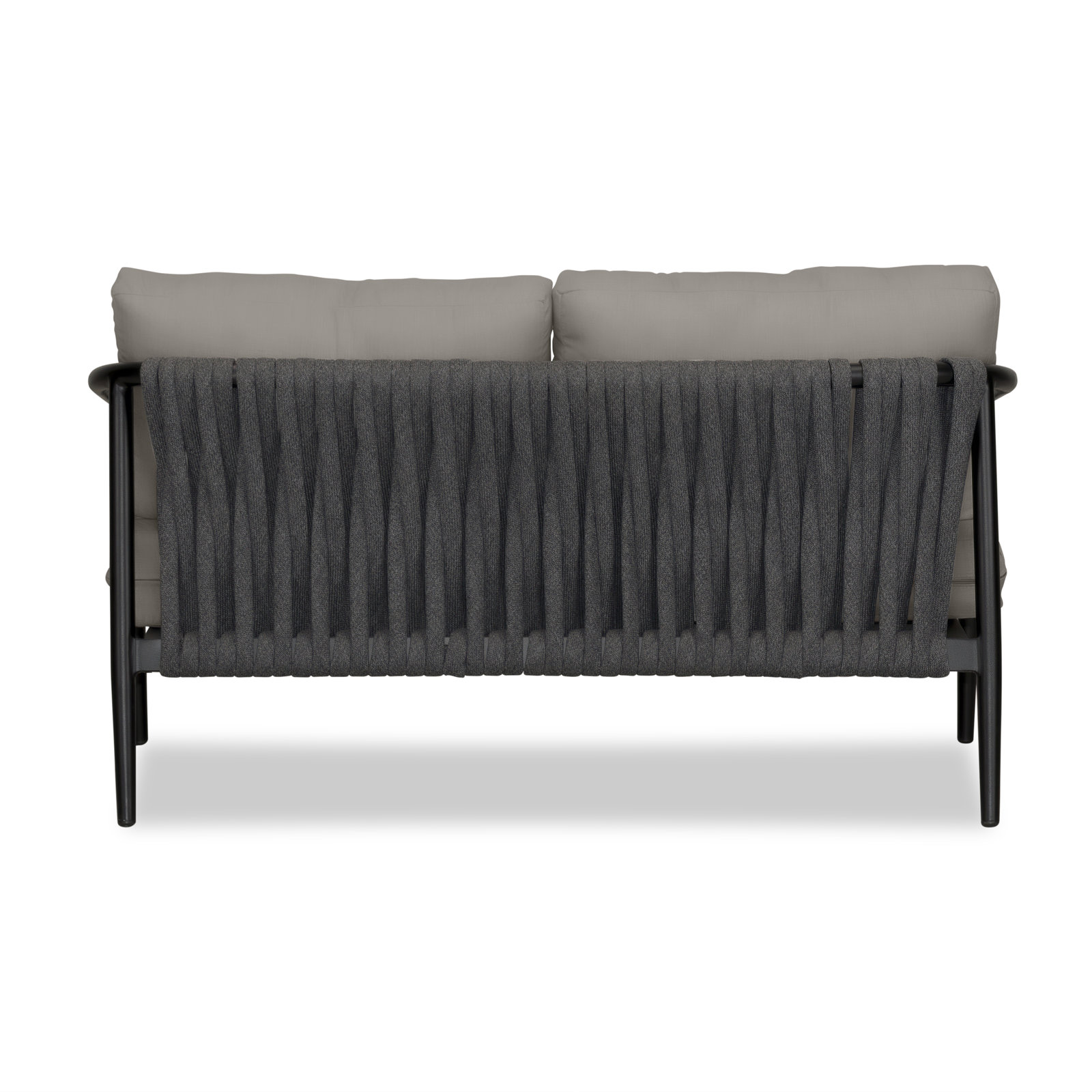 Delaine 57" Sunbrella® Patio Loveseat, Canvas Charcoal Sunbrella® Canvas, Black