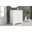 Meuble-lavabo simple 30,00 po avec plateau en céramique Kirti