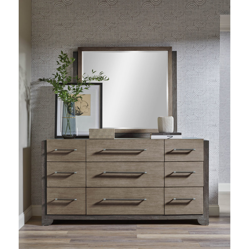 Commode 9 tiroirs avec miroir Mario