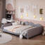 Lit de jour rembourré, lit de jour, canapé en sherpa avec dossier en forme de nuage, aucun sommier nécessaire-839205034-839205035