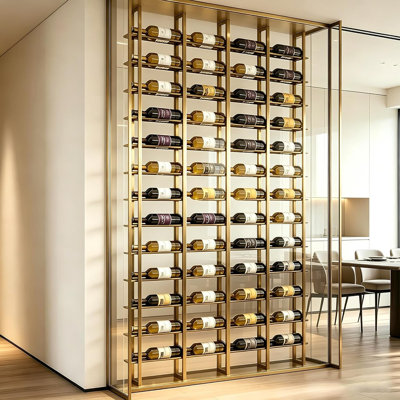 64 Bottles Wall Mount Wine Rack,Industrial Wine Storage Display Rack, Wine Cellar Storage,for Home Bar, Restaurant