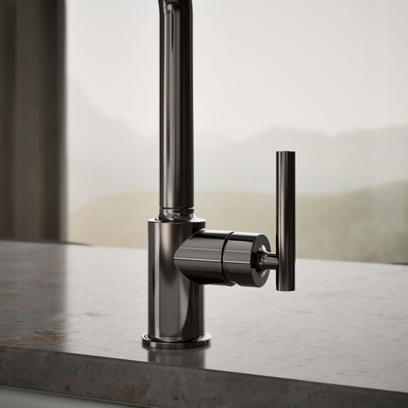 Purist Single-Hole Kitchen Sink Faucet with 8" Spout, Vibrant Titanium