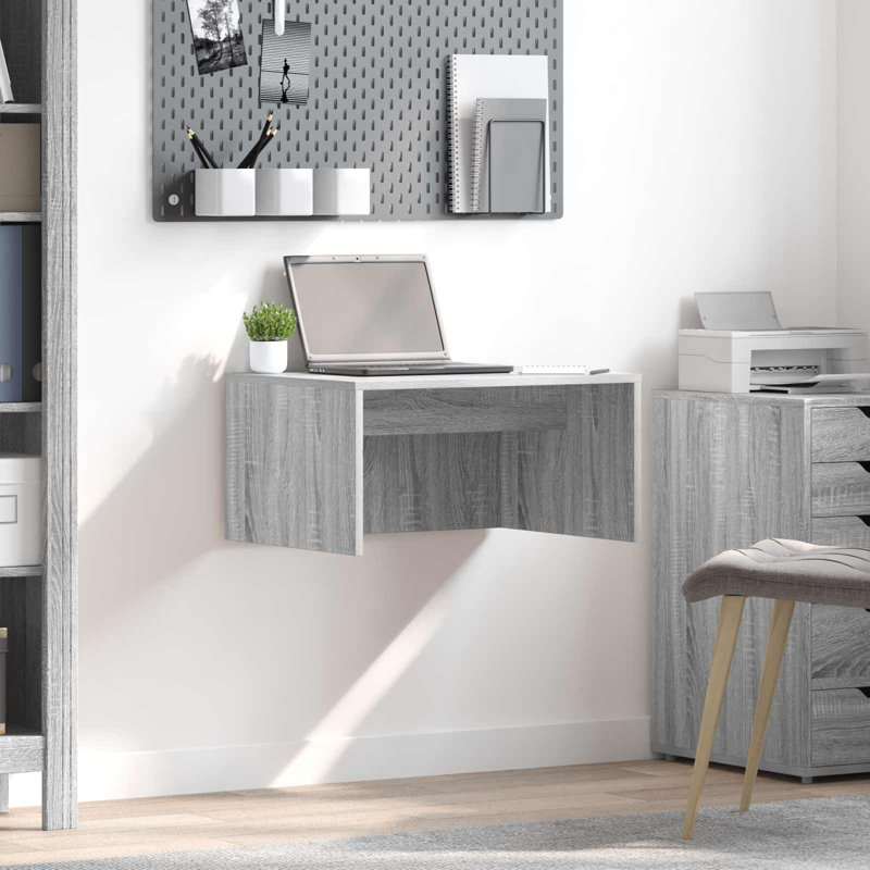Floating Desk, Grey Sonoma