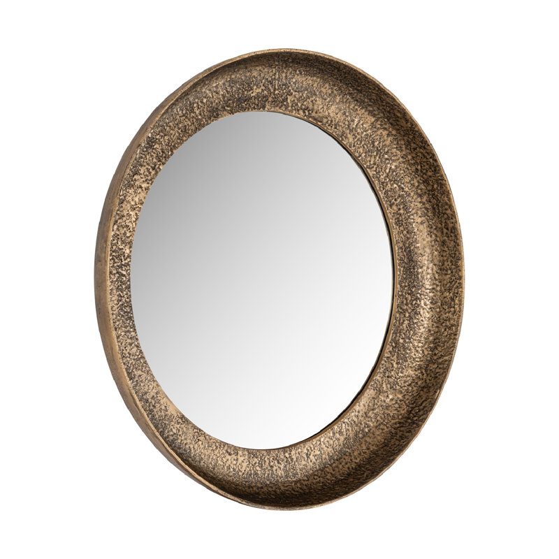 Laraya Round Aluminum; MDF Mirror