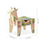 Table d'activités en bois Teamson Kids Jungle Giraffe 2-en-1 + 23 pièces et 1 voiture incluses