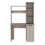 Bureau d'ordinateur Carson avec huche, armoire à une porte, grande surface de travail et tablettes de rangement à 3 niveaux-629704700