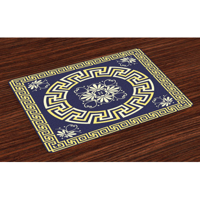 Amiya Greek Key Spring Meander Placemat