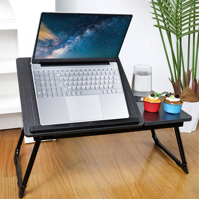 Table de lit pliable pour ordinateur portable avec porte-gobelet