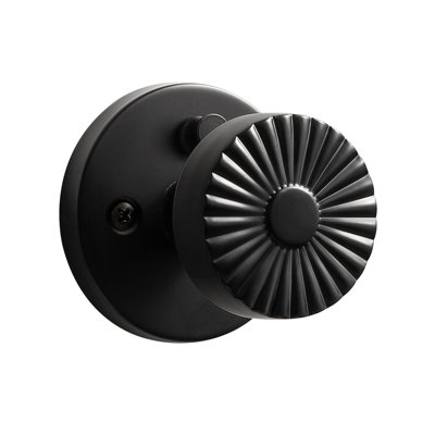 MRML Black Privacy Door Knob, Interior Door Handle Bedroom Bathroom Black DoorKnob, Stainless Steel Knob