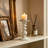Hosley Set of 2 Antique White Wood Pillar Candle Holder 9 Inch High Ideal Gift for Weddings Special Occasion Spa Aromatherapy Settings Candle Gardens.-1800052690