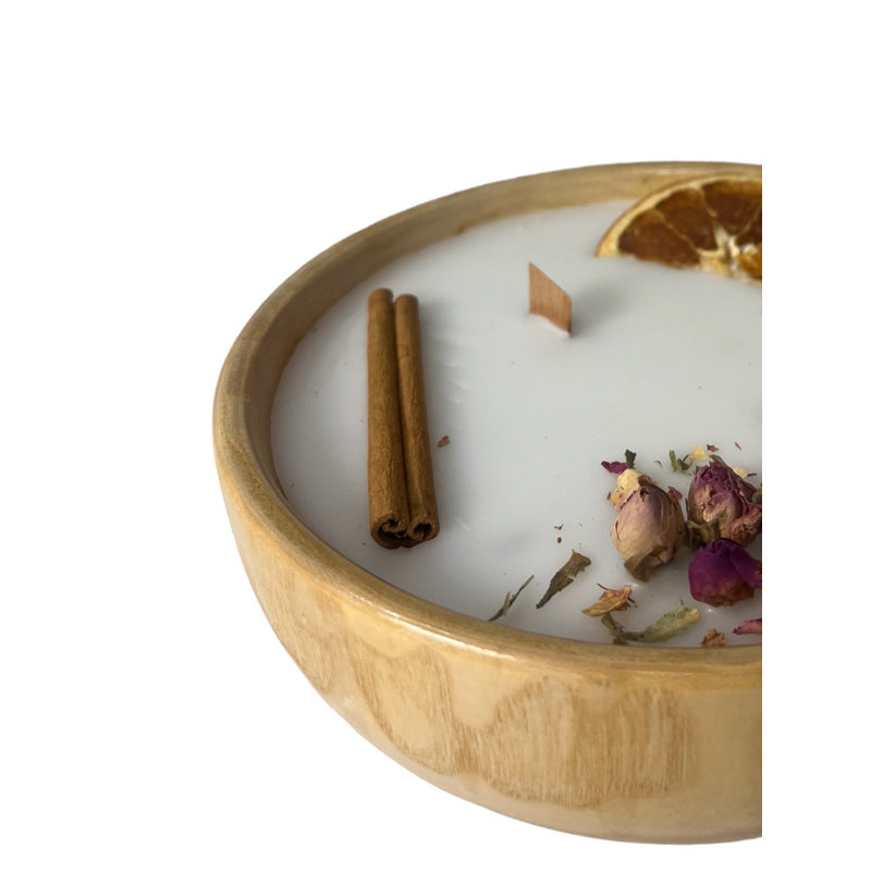 Wood Tabletop Candlestick