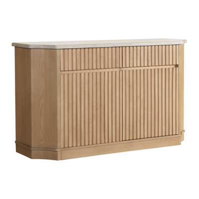 Buffet 2 portes Makeba gris et chêne