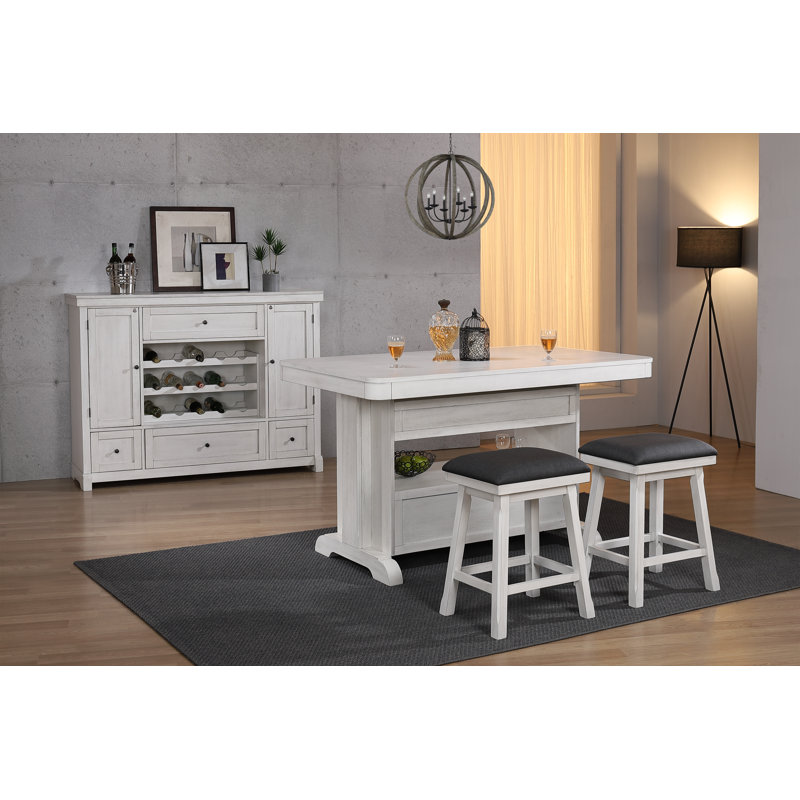 Noam Solid Wood 24" Saddle Stool, Counter Stool (24” Seat Height)
