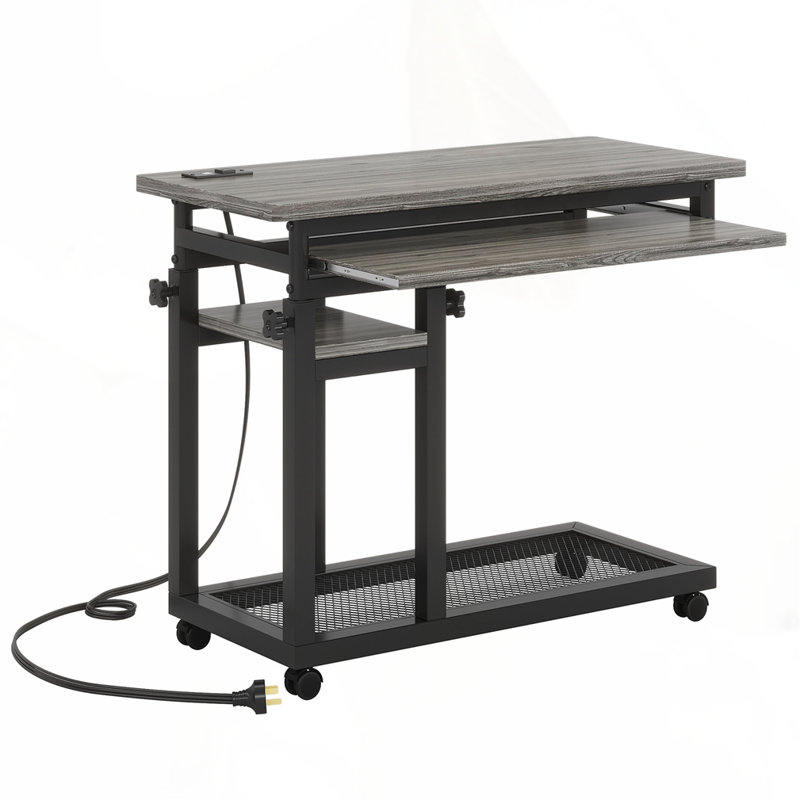 Bureau portatif à hauteur ajustable, Gris