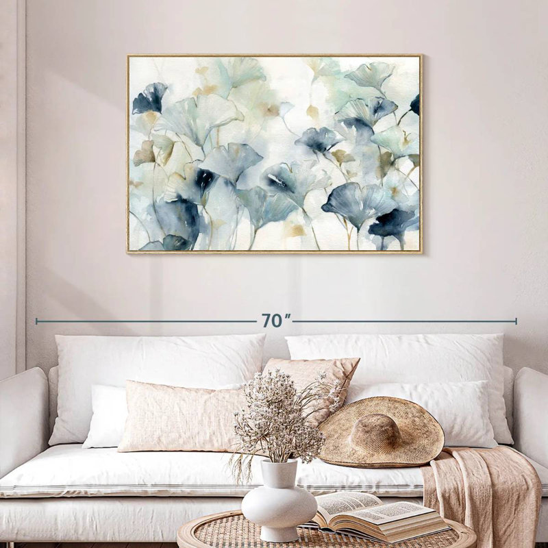 Ginkgo Glorieux, Cadre flottant en bois naturel, 43" X 29"