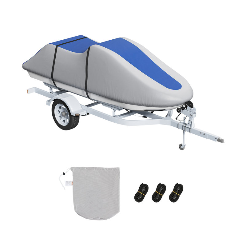 Gray and Blue Heavy-Duty Marine Grade Jet Ski Cover