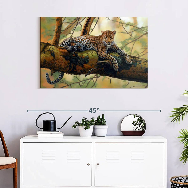 Brampt African Leopard, 24" H x 36" W